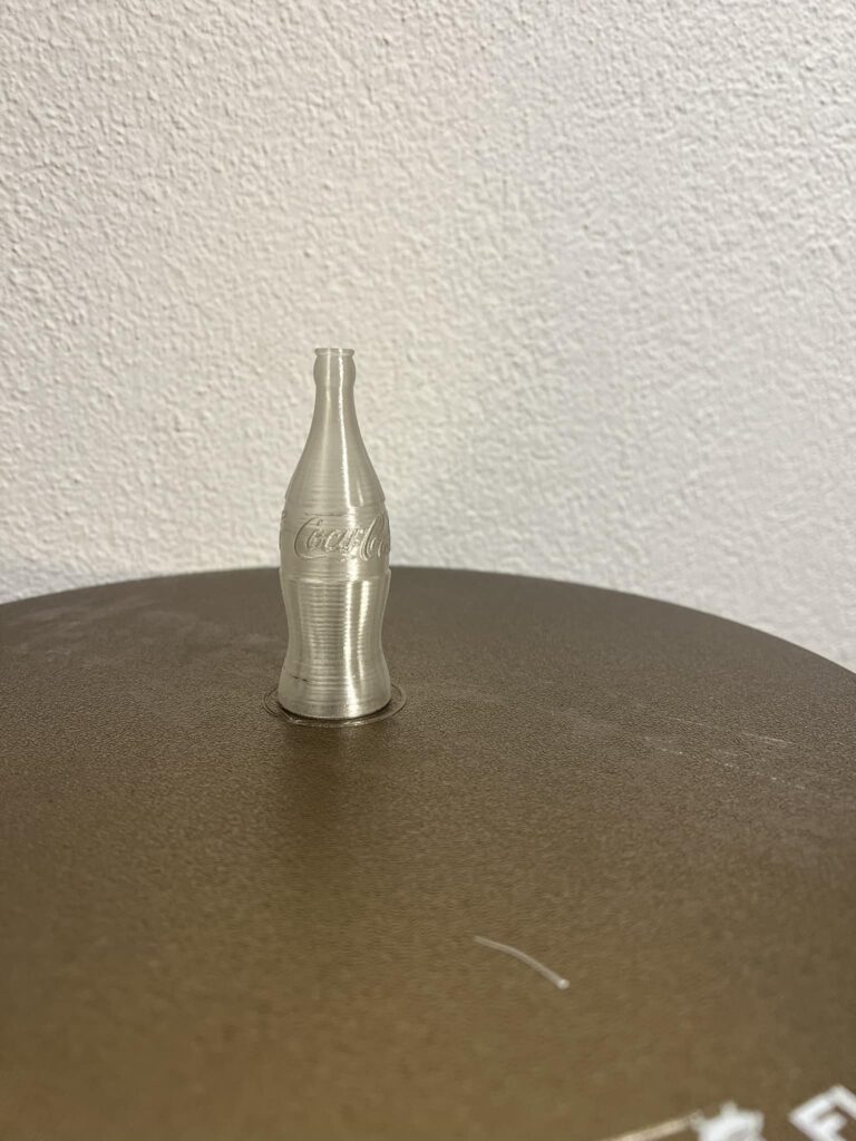 coca cola bottle 3D printed from PET bottle filament 